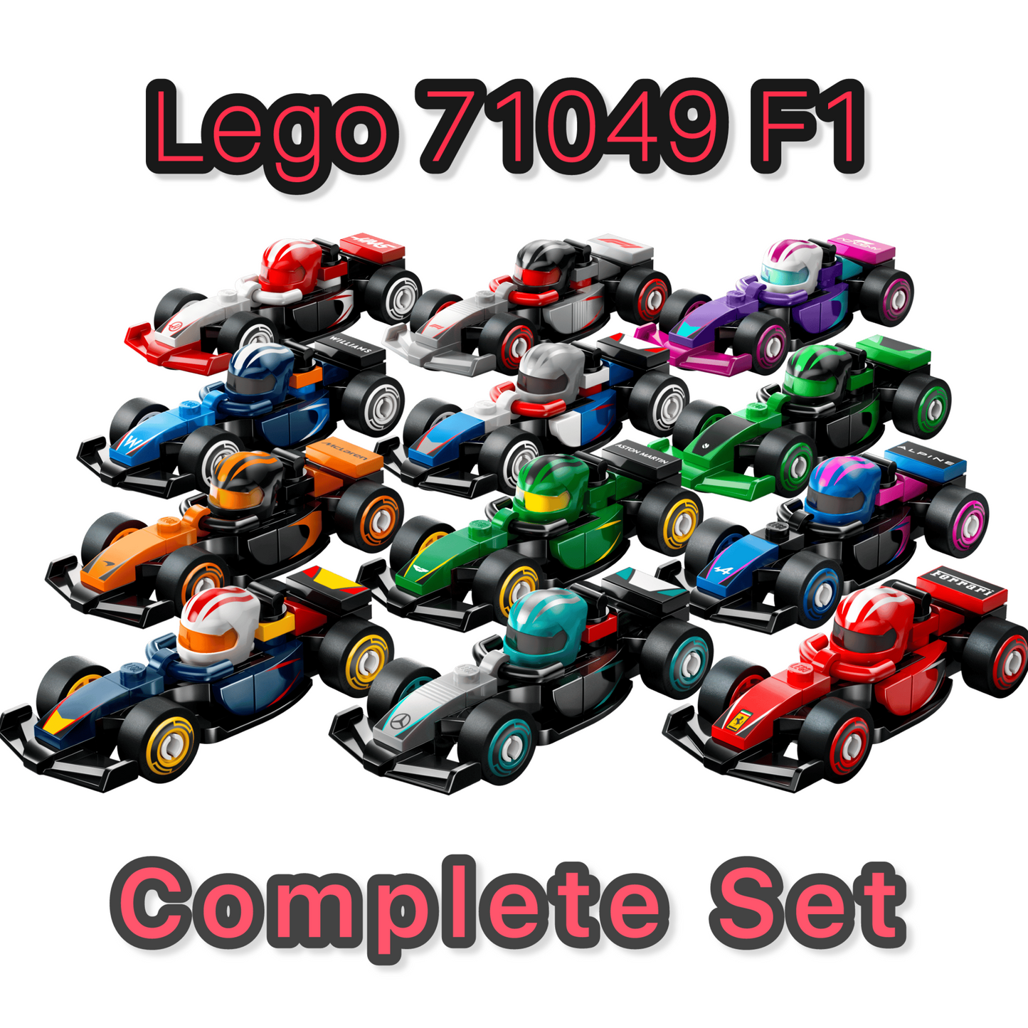 LEGO 71049 F1 COMPLETE SET 12 Cars Verified BNIB No Duplicates Rare