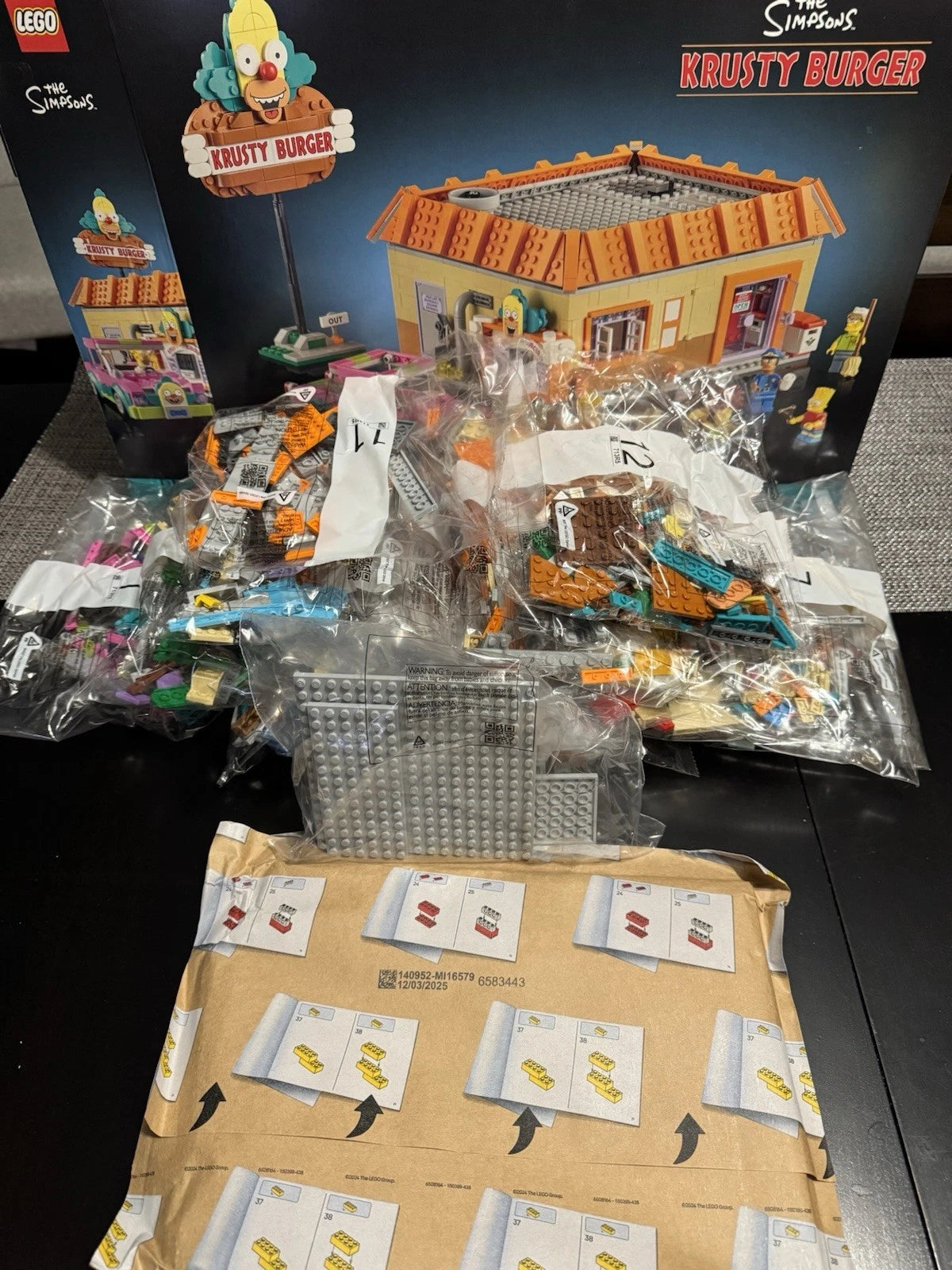 LEGO 10352 Krusty Burger Build Only numbered parts bags